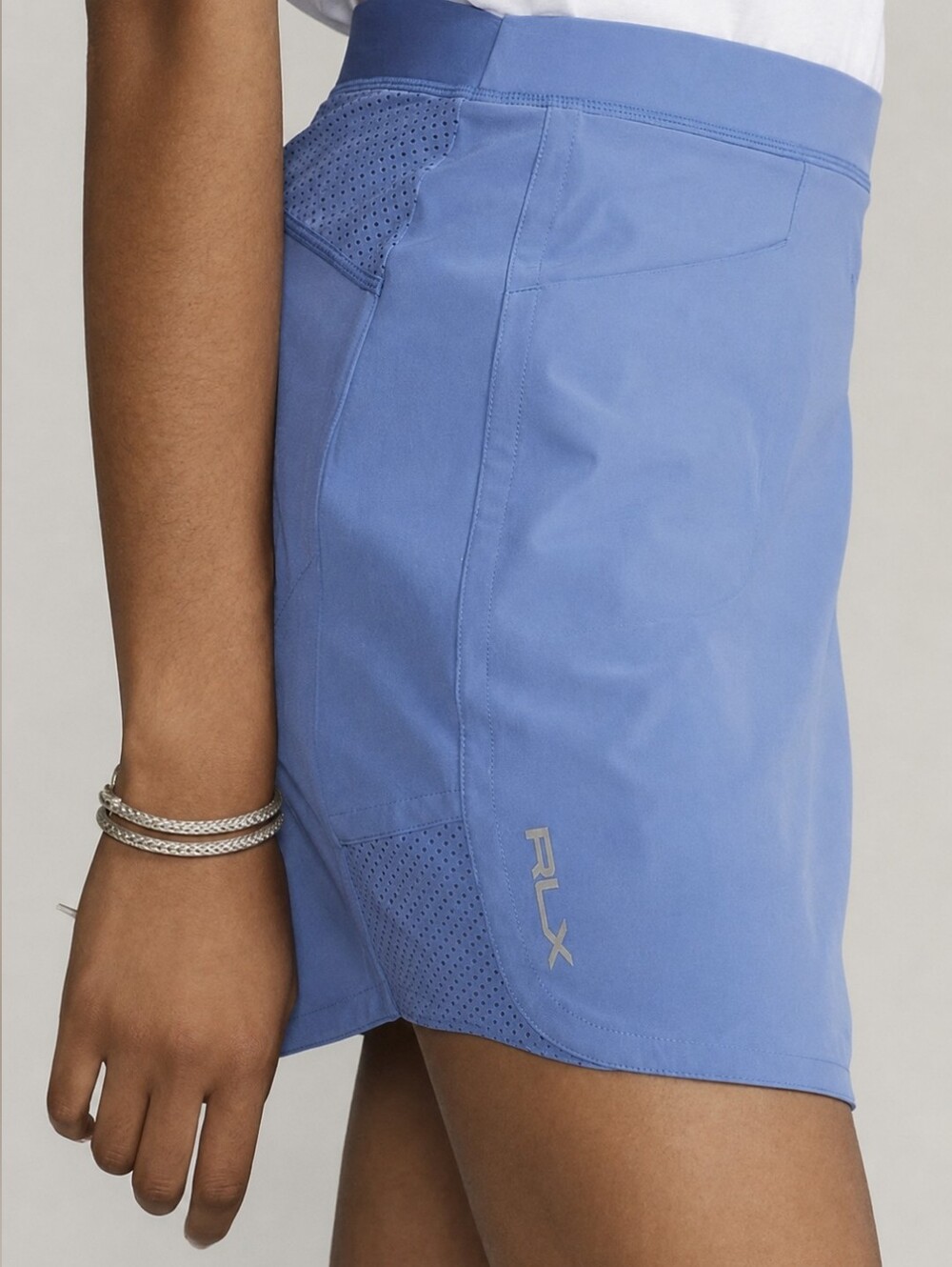 Ralph Lauren RLX gold concept 1 resort blue perforated detail skort size medium